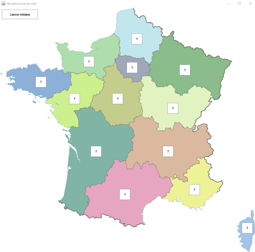 jeu en Java des anciennes régions de France