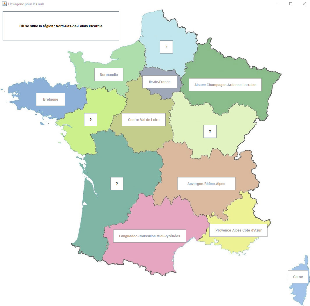 jeu en Java des anciennes régions de France