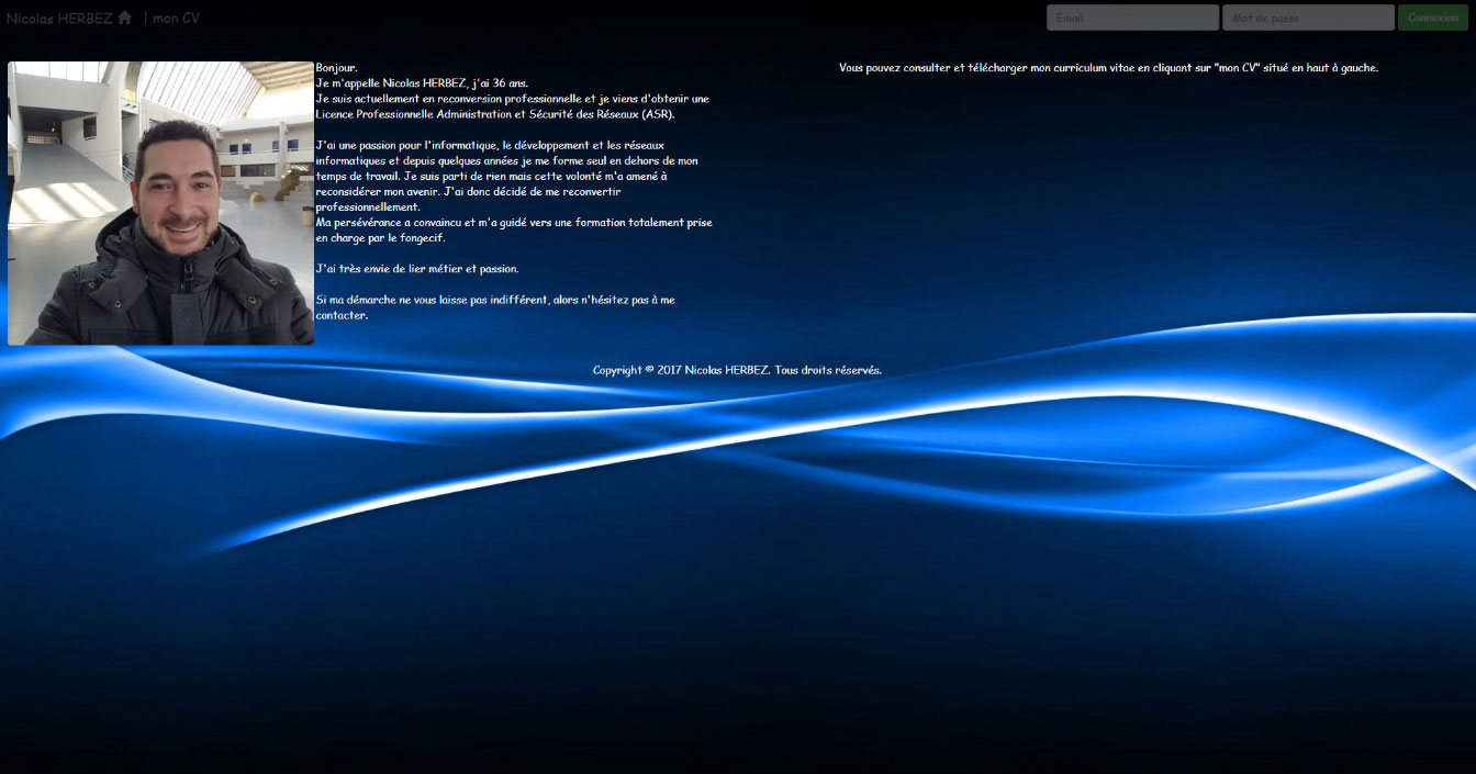 Site web de Nicolas HERBEZ version PC