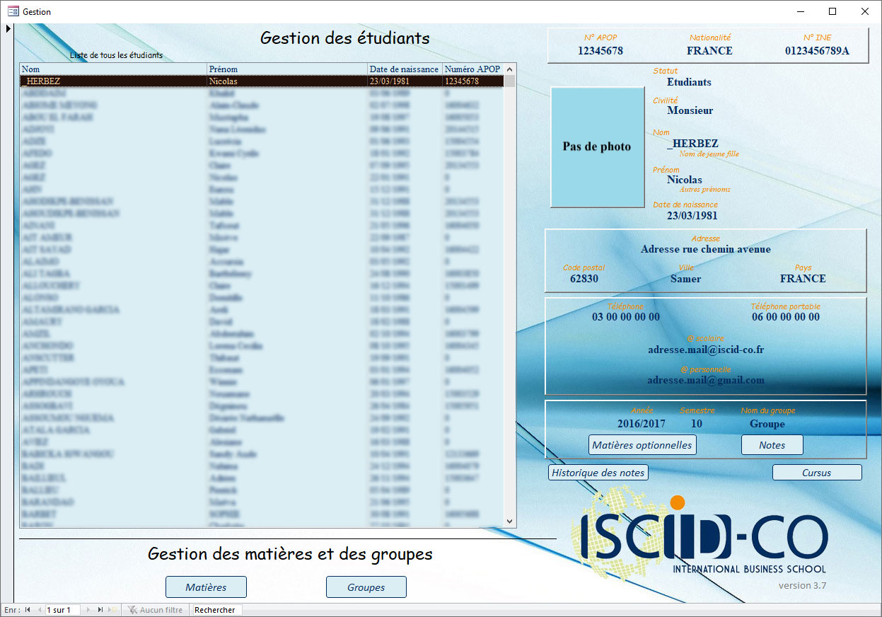 application en visual basic avec Microsoft Access