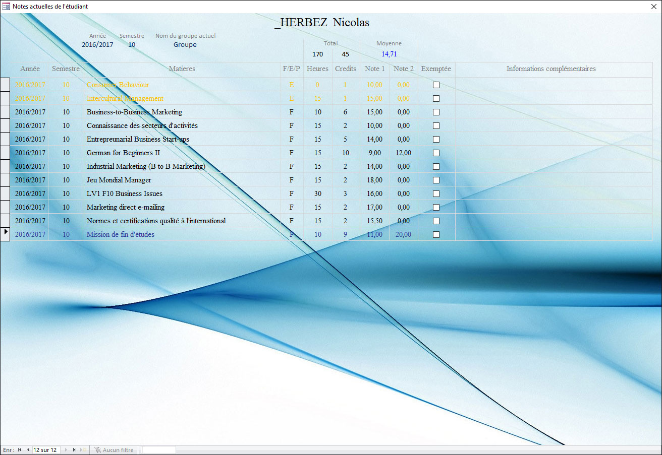 application en visual basic avec Microsoft Access