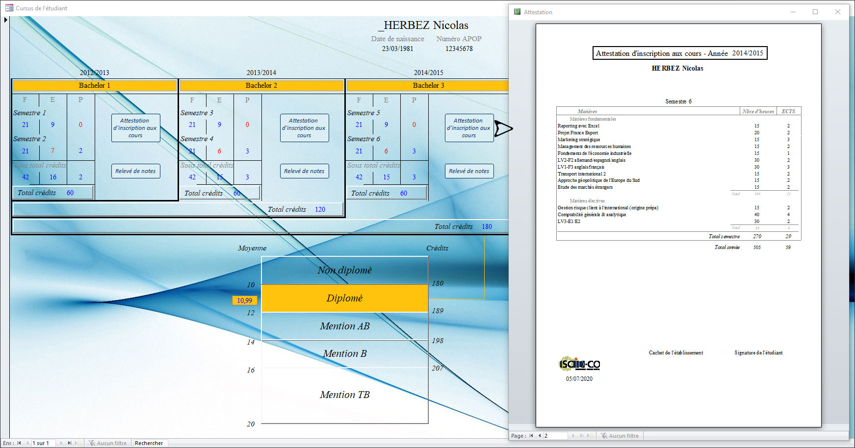 application en visual basic avec Microsoft Access