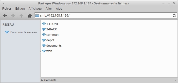 explorateur Windows avec compte samba